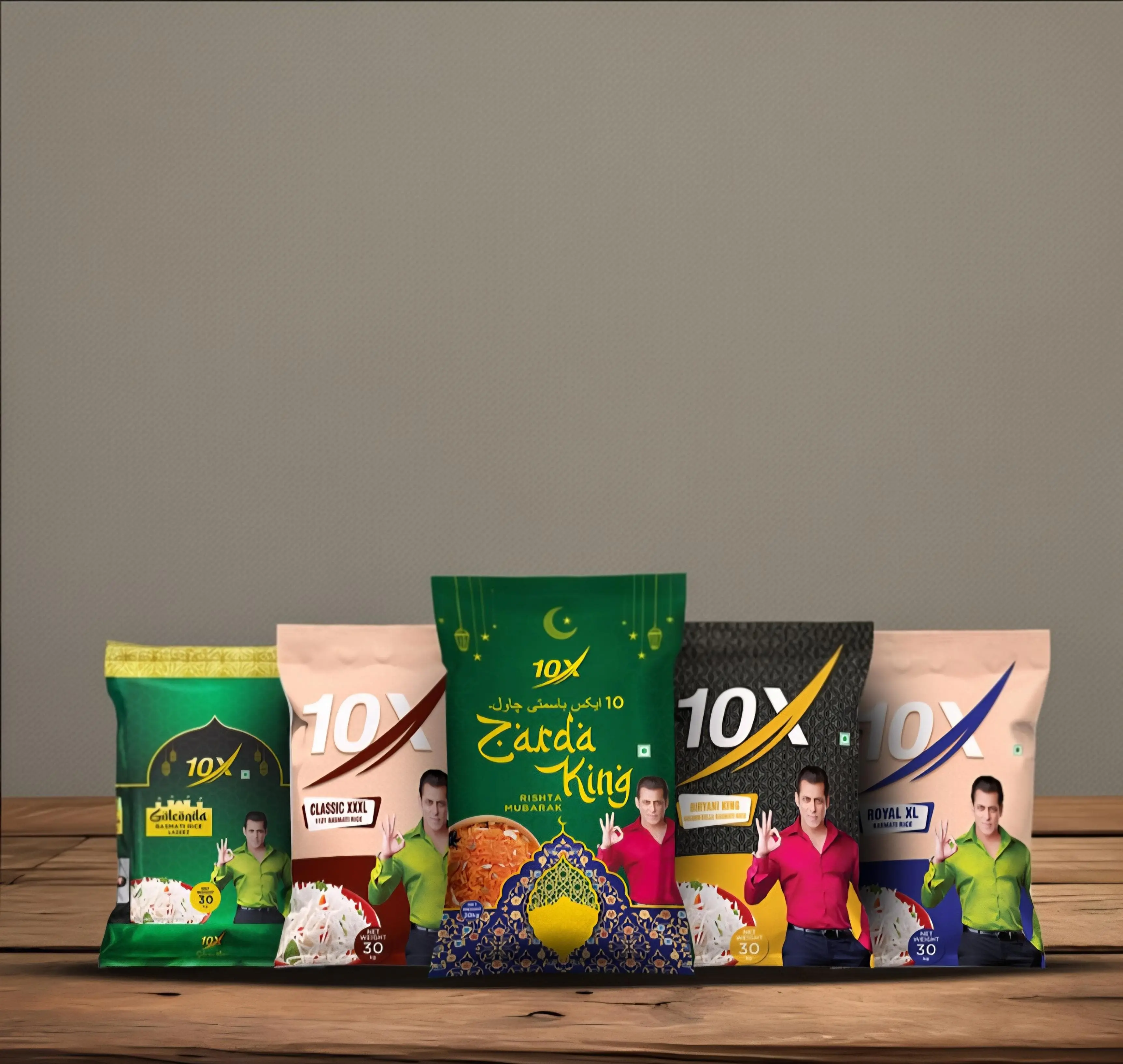 Premium BOPP packaging products showcase - rice bags